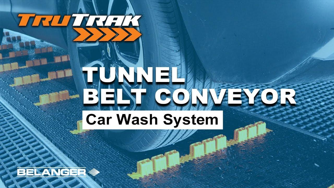 TruTrak belt conveyor for tunnel car washes